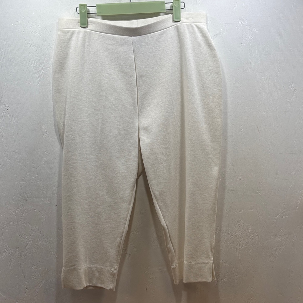 Avenue Classic Strech White Cropped Capri Cropped Knickers Pants Plus Size 18/20